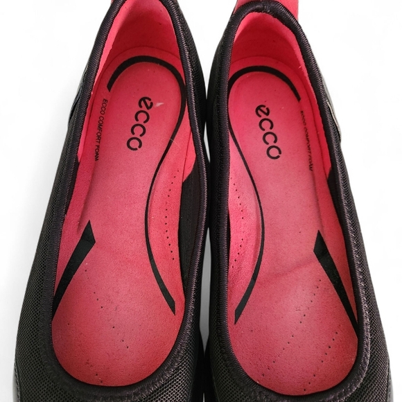 ECCO black comfort ballet flats slip on shoes size 38 - Picture 8 of 12